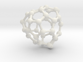 0152 Fullerene C40-40 td in White Natural Versatile Plastic