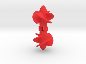 10mm Impeller V2 in Red Processed Versatile Plastic