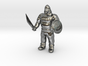 Ogre Warrior in Fine Detail Polished Silver