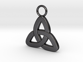 Triquetta Pendant in Polished and Bronzed Black Steel