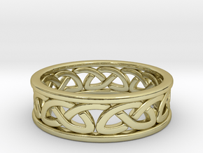 Celtic Ring 8 in 18K Gold Plated