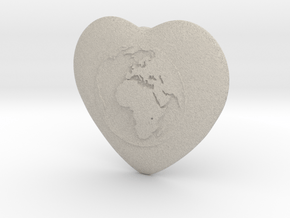 One World - One Humanity in Natural Sandstone