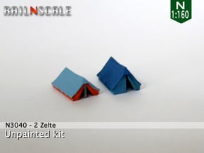2 Zelte (N 1:160) in Gray Fine Detail Plastic