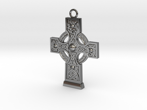 Celticcross1 Necklace in Fine Detail Polished Silver