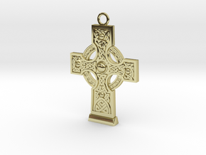 Celticcross1 Necklace in 18k Gold Plated Brass