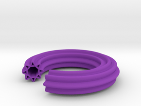 0139 Astroid Torus (R=8, r=2, θ=0&pi/4) 7/8 part in Purple Processed Versatile Plastic