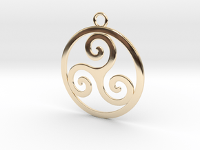 Triskele Pendant 2 in 14K Yellow Gold