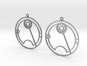 Tallie - Earrings - Series 1 in Fine Detail Polished Silver