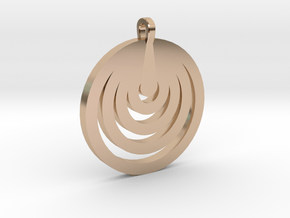 Moon Circles Pendant in 14k Rose Gold Plated Brass