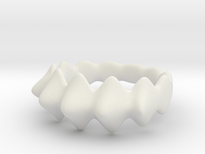 Nubby Ring in White Natural Versatile Plastic