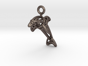 Dolphin in Polished Bronzed Silver Steel