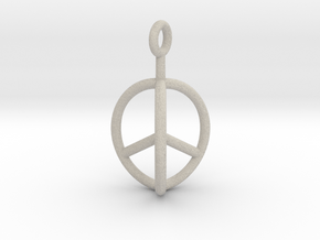 3D　Peace Mark in Natural Sandstone