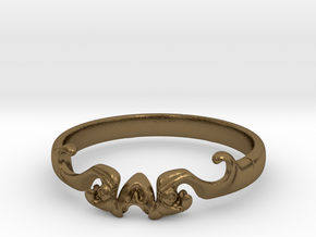 Skull of ring(reboot)(size = USA 5.5)  in Polished Bronze
