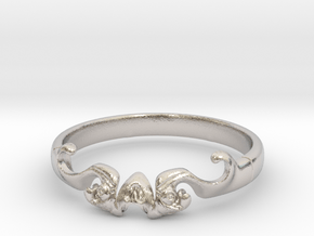 Skull of ring(reboot)(size = USA 5.5)  in Rhodium Plated Brass
