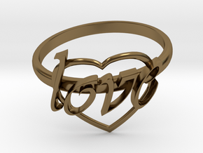 Ring Of Love in Polished Bronze