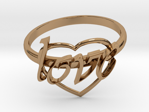 Ring Of Love in Polished Brass