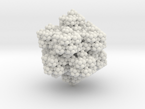 Golden Icosahedron Fractal in White Natural Versatile Plastic