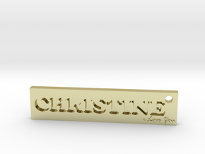 CHRISTINE (Key chain)(Pendant) - Love in 18k Gold Plated Brass