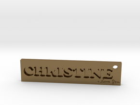 CHRISTINE (Key chain)(Pendant) - Love in Polished Bronze