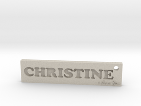 CHRISTINE (Key chain)(Pendant) - Love in Natural Sandstone