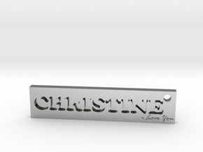 CHRISTINE (Key chain)(Pendant) - Love in Fine Detail Polished Silver