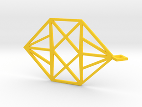 Crystal Pendent in Yellow Processed Versatile Plastic