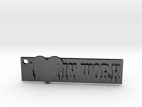 Love Work (Key chain) (Pendant) in Matte Black Steel