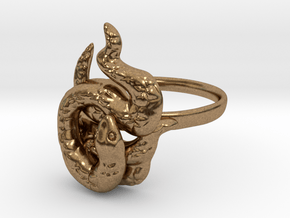 Covetous Gold Serpent Ring, Size 8.5 in Natural Brass: 8.5 / 58