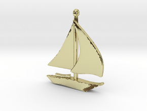 Boat Pendant in 18k Gold