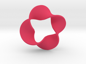 0159 Mobius strip (p=4, d=5cm) #007 in Pink Processed Versatile Plastic