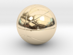 BasketBall in 14K Yellow Gold