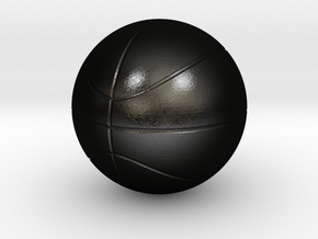 BasketBall in Matte Black Steel
