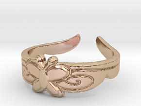 Butterfly Ring (Size 7) in 14k Rose Gold Plated Brass