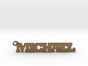 Michael Keychain (Pendant) in Polished Bronze