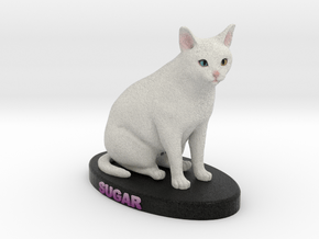 Custom Cat Figurine - Sugar in Full Color Sandstone
