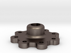 High Strength Wheel Hub (17 mm) in Polished Bronzed Silver Steel