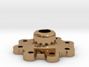 High Strength Wheel Hub (17 mm) in Polished Brass