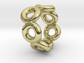 Bague Anos S9 in 18k Gold Plated Brass