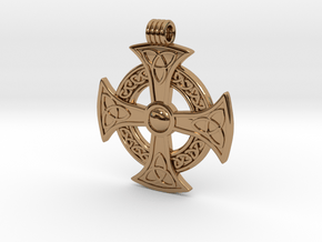Celtic Pendant in Polished Brass
