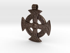 Celtic Pendant in Polished Bronze Steel