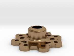 Mid Strength Wheel Hub (17 mm) in Natural Brass