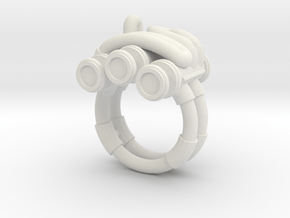 Piston Ring in White Natural Versatile Plastic