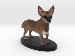 Custom Dog Figurine - Degrassi in Full Color Sandstone