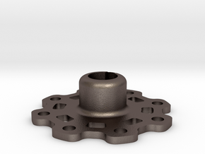 Lightweight Wheel Hub (17 mm) in Polished Bronzed Silver Steel