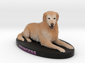 Custom Dog Figurine - Princess in Full Color Sandstone