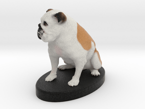 Custom Dog Figurine - Snickers in Full Color Sandstone