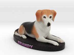 Custom Dog Figurine - Brandy in Full Color Sandstone