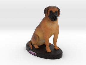 Custom Dog Figurine - Ruby in Full Color Sandstone