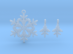 Snowflakes pendants in Tan Fine Detail Plastic
