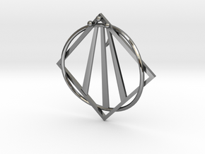 Awen Bard Pendant in Fine Detail Polished Silver